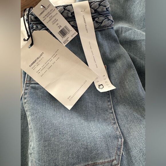 Current\ Elliott The Braided High Waist Crop Camp - Picture 5 of 5